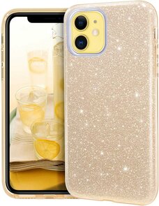 iPhone 11 - Glitter Back Cover - Goud