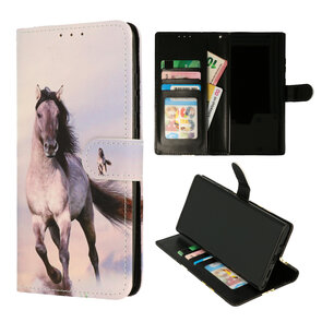 Samsung S22 Ultra met Paard Print  - Book Case