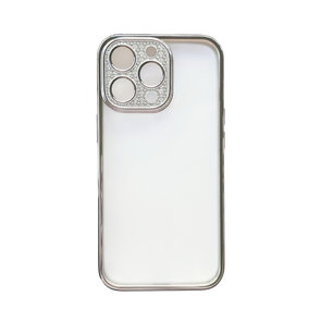 iPhone 13 Pro Max - Glitter Cam Back Cover - Zilver