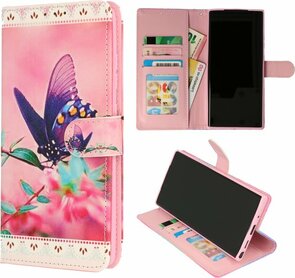 Samsung S23 Ultra met Vlinder Print - Book Case
