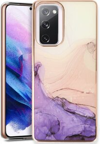 Samsung S20 FE - Marmer Back Cover - Paars