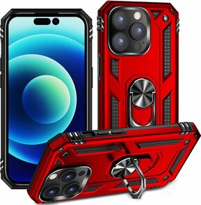 iPhone 14 Pro Rood - Armor met Kickstand Ring