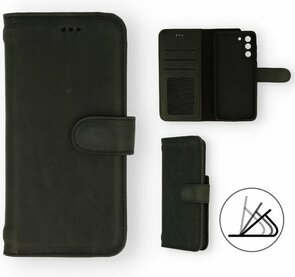 Samsung S21 Plus Zwart - Lederen Book Case