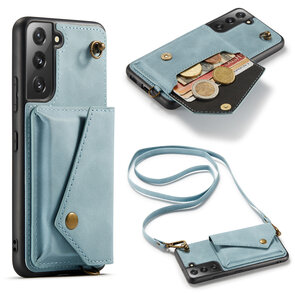 Samsung S22 Plus Aqua Blue - Back Cover met Koord