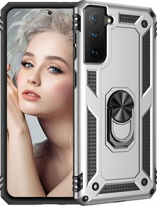 Samsung S21 Plus Grijs - Armor met Kickstand Ring