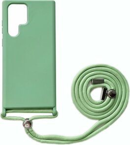 Samsung S22 Ultra Licht Groen - TPU Back Cover met Koord