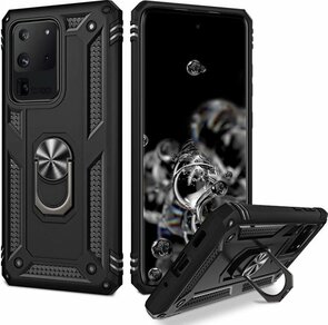 Samsung S20 Ultra - Armor met Kickstand Ring - Zwart