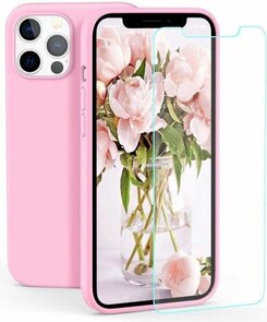 iPhone 12 Pro Max - Back Cover &amp; Glas - Roze