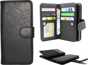 Samsung J7 2017 - HQ Book Case met Extra Vakken - Zwart