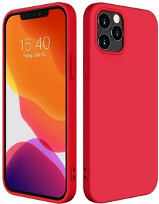iPhone 12 &amp; iPhone 12 Pro - Siliconen Back Cover - Rood