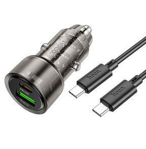 iPhone 15 Serie  - Type C Kabel (1M) &amp; Z52 Autolader - Zwart