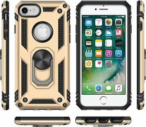 iPhone 7 &amp; 8 - Armor met Kickstand Ring - Goud