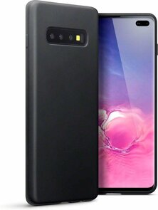 Samsung S10 Plus - Siliconen Back Cover - Zwart
