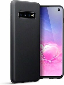 Samsung S10 - Siliconen Back Cover - Zwart