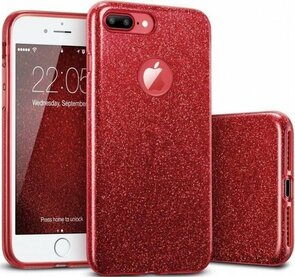 iPhone 7 Plus &amp; 8 Plus - Glitter Back Cover - Rood