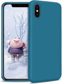 iPhone XS Max - Siliconen Back Cover - Blauw