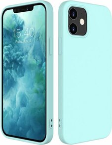 iPhone 12 Mini - Siliconen Back Cover - Turquoise