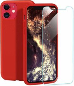 iPhone 11 - Back Cover &amp; Glas - Rood