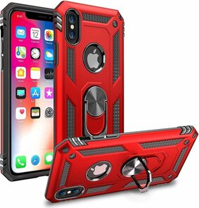 iPhone XS Max - Armor met Kickstand Ring - Rood