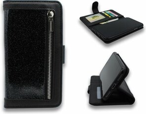 iPhone XS Max - Rits Book Case - Zwart