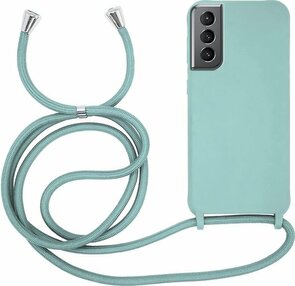 Samsung S21 Turquoise - TPU Back Cover met Koord