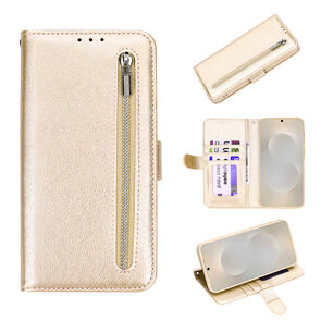 iPhone 12 Pro Max Goud - Rits Book Case