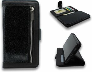 iPhone 12 Mini Zwart - Rits Book Case