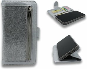 iPhone 7 Plus &amp; 8 Plus - Rits Book Case - Zilver