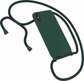 iPhone X &amp; XS Groen - TPU Back Cover met Koord