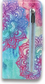 iPhone 7 Plus &amp; 8 Plus - Book Case met Rits - Mandala