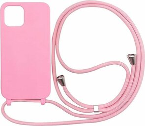 iPhone 12 Pro Max Roze - TPU Cover met Koord