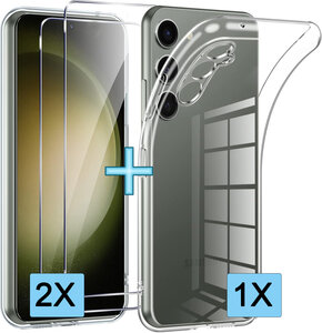 Samsung A16 - TPU Back Cover &amp; 2x Glas - Transparant
